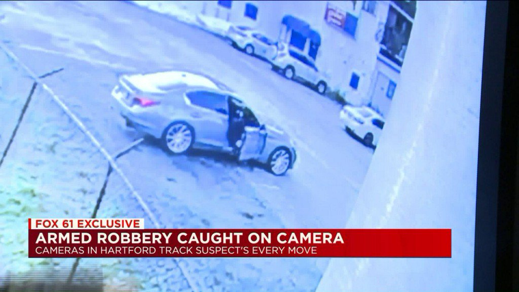 Hartford robbery suspect caught on camera    