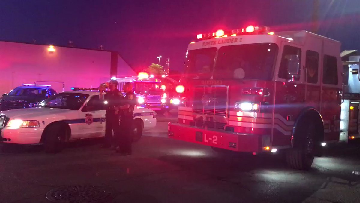 Firefighters working a fire in Hartford on Francis Avenue