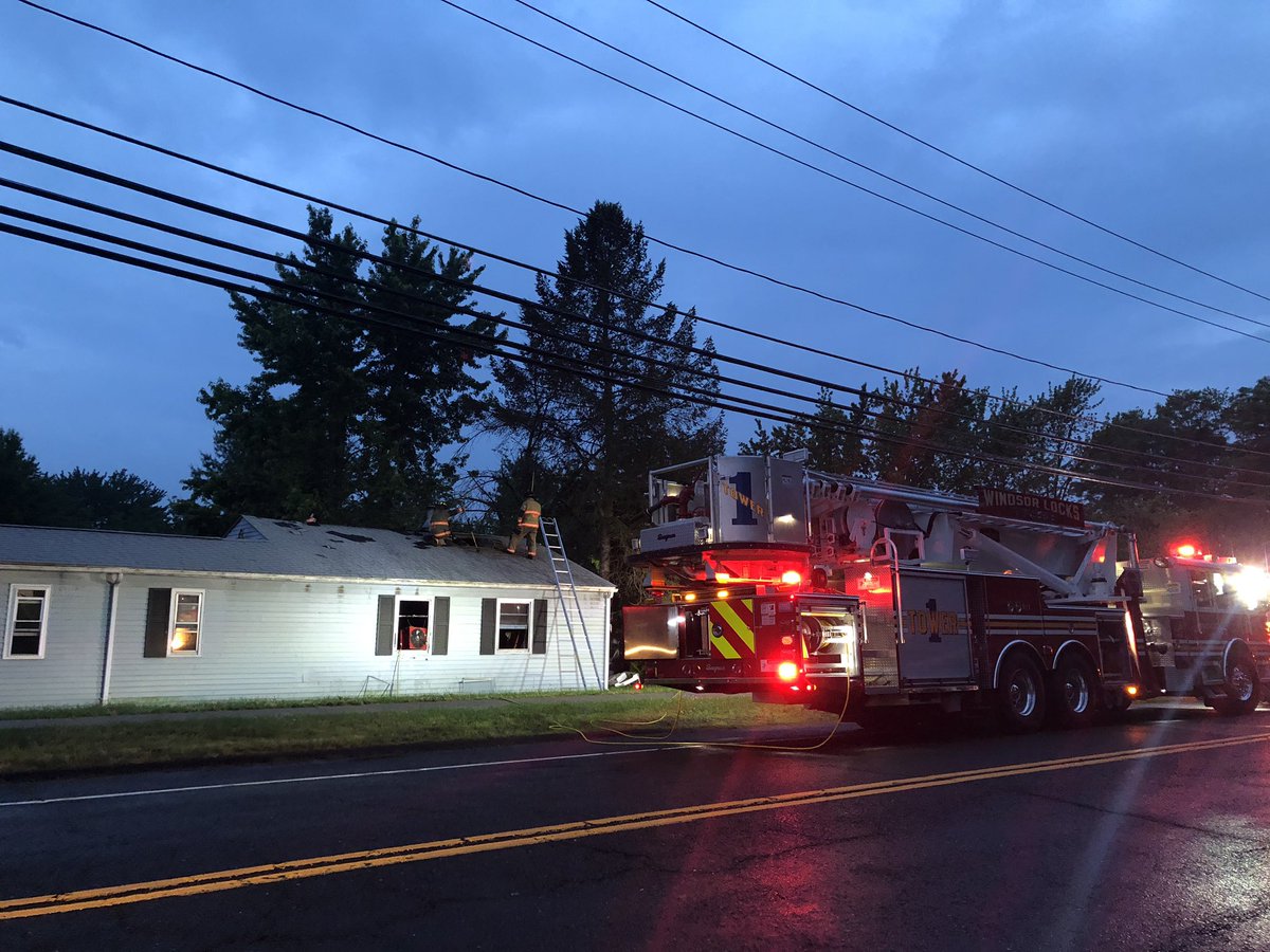Fire on Elm Street in Windsor Locks. Unclear at this point if there are any injuries
