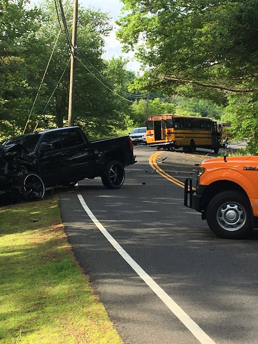 Guilford: Officials confirming students were on board bus that crashed with a truck in Guilford. No word if students were injured.   