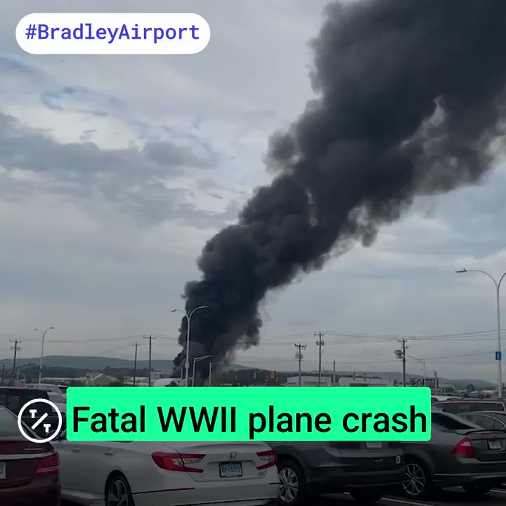 At least 5 people are dead after a World War II-era B-17 plane crashed while attempting to land at Bradley Airport outside Hartford, Connecticut