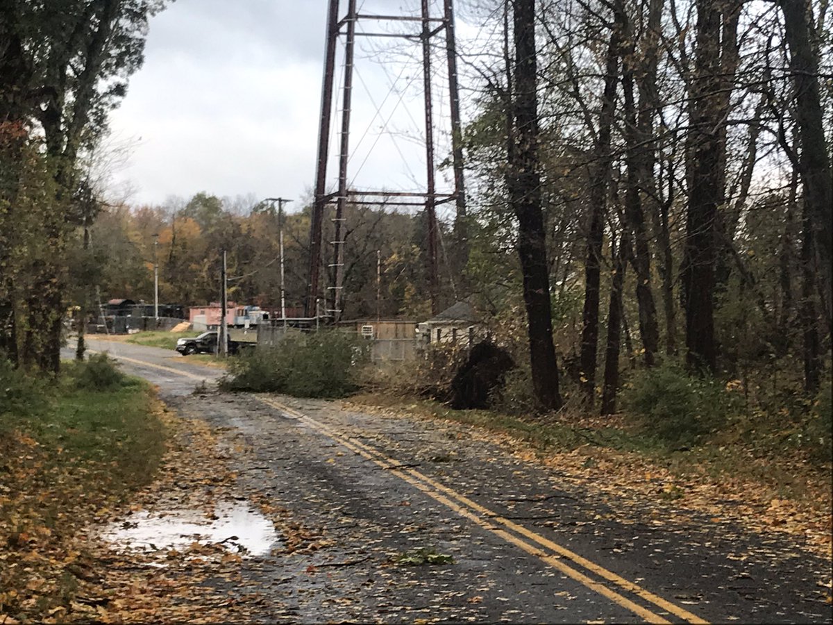 Down tree on Chamberlain Rd. In East Windsor some neighbors also waking up without power