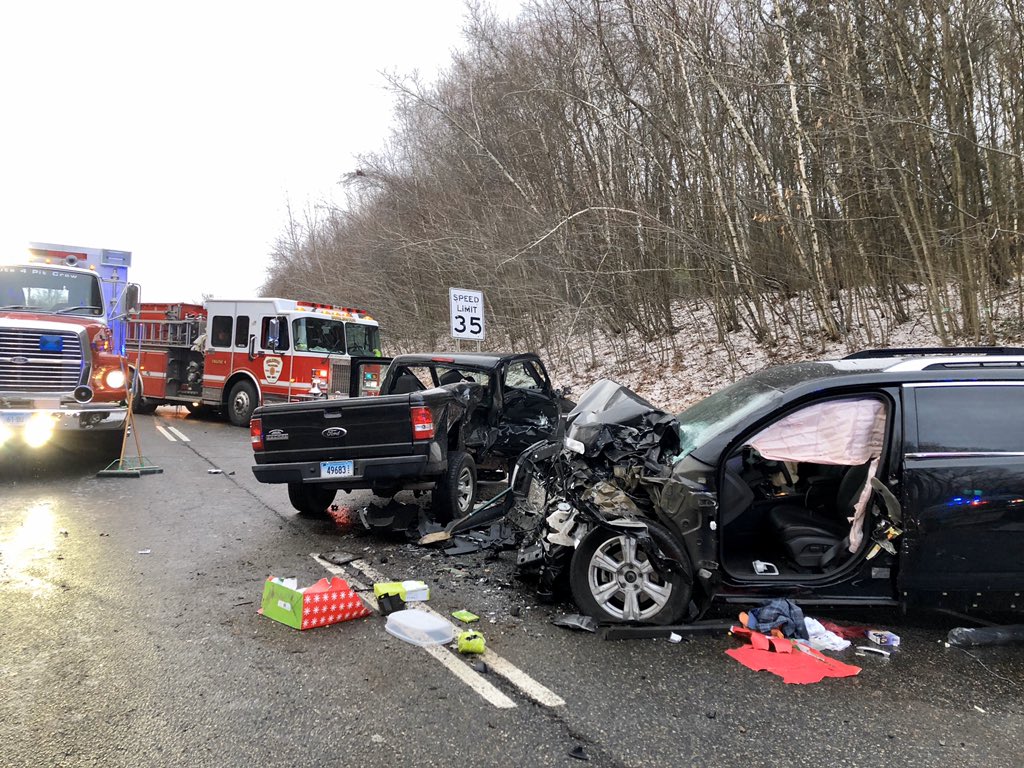 Fire and EMS crews responded to a two car accident with extrication. Total of four patients transported. Route 4 closed between Route 69 and Upson Rd. Detours are in place, expect traffic delays. 