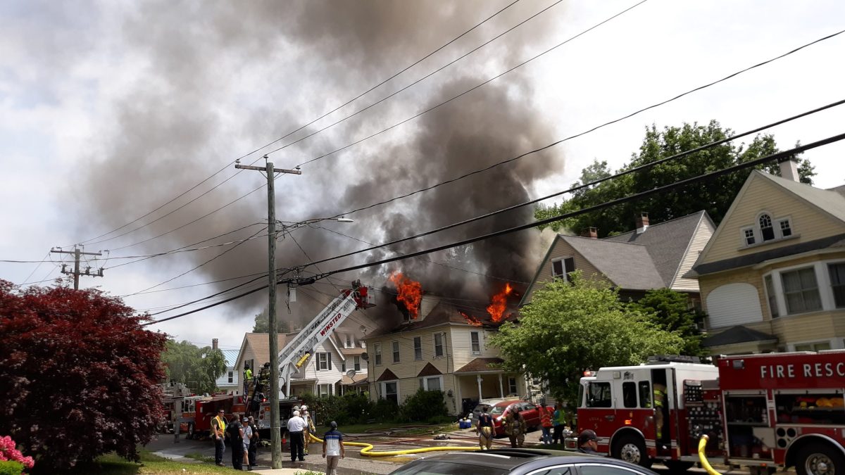 Fire breaks out in Winsted home: WINSTED — A small dog was missing after a fire tore through a multifamily home late Wednesday morning. The blaze destroyed the top floor of the two-family house at 128 Elm St. The town fire marshal, with the assistance of