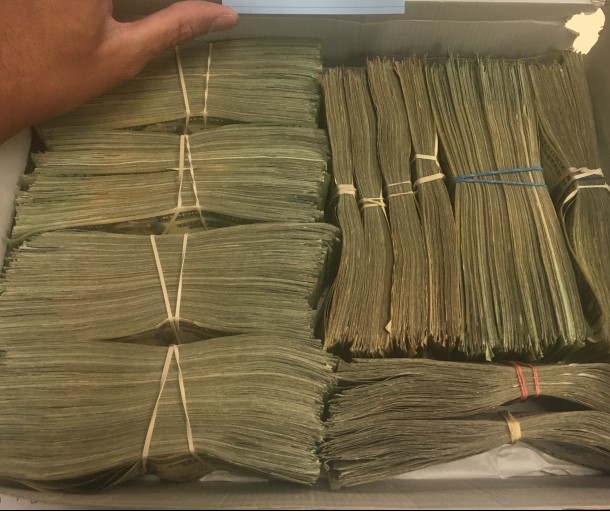 DRUGS & $100,000 COUNTERFEIT CURRENCY - BUSTED.  On October 6th, a BPD collaborative Task Force was able to seize $100,000 Counterfeit currency, Narcotics and  other illegal possessions