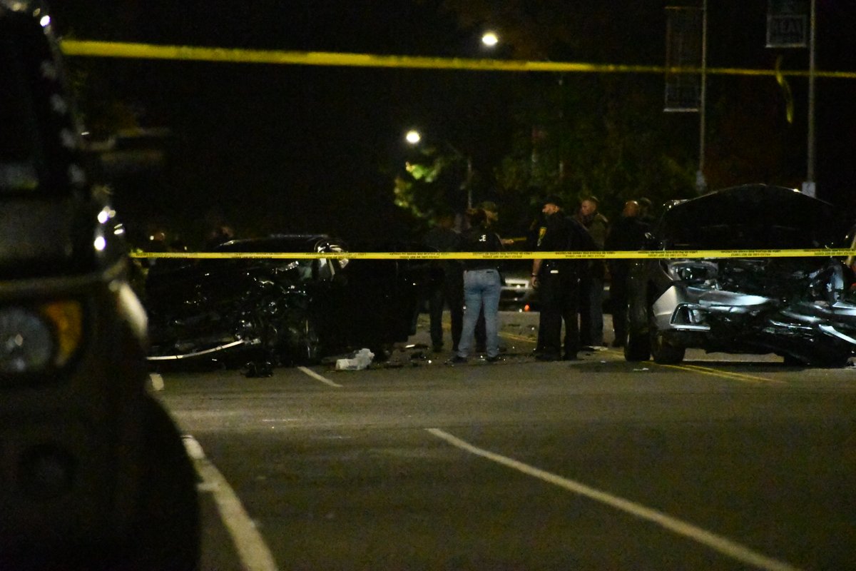 Hartford police say a shots fired investigation resulted in this crash involving police. Two people are in custody. witnessed police on I-84 chasing a vehicle shortly before this