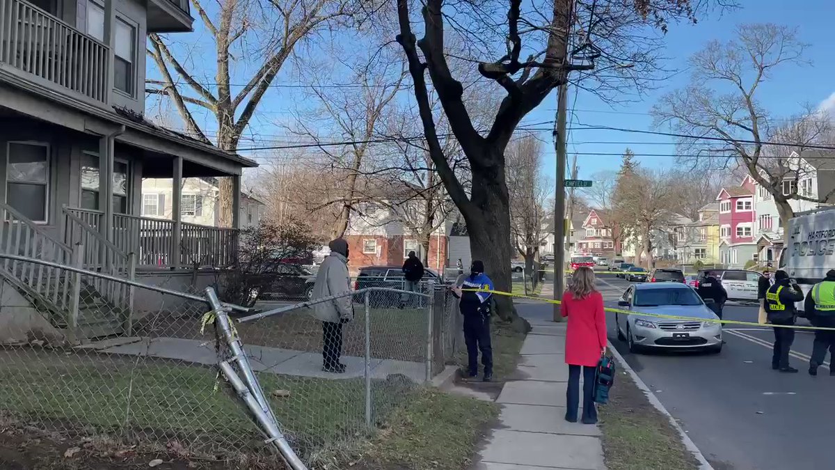 Hartford Police on scene in the city's north end for a shooting; heavy police presence 