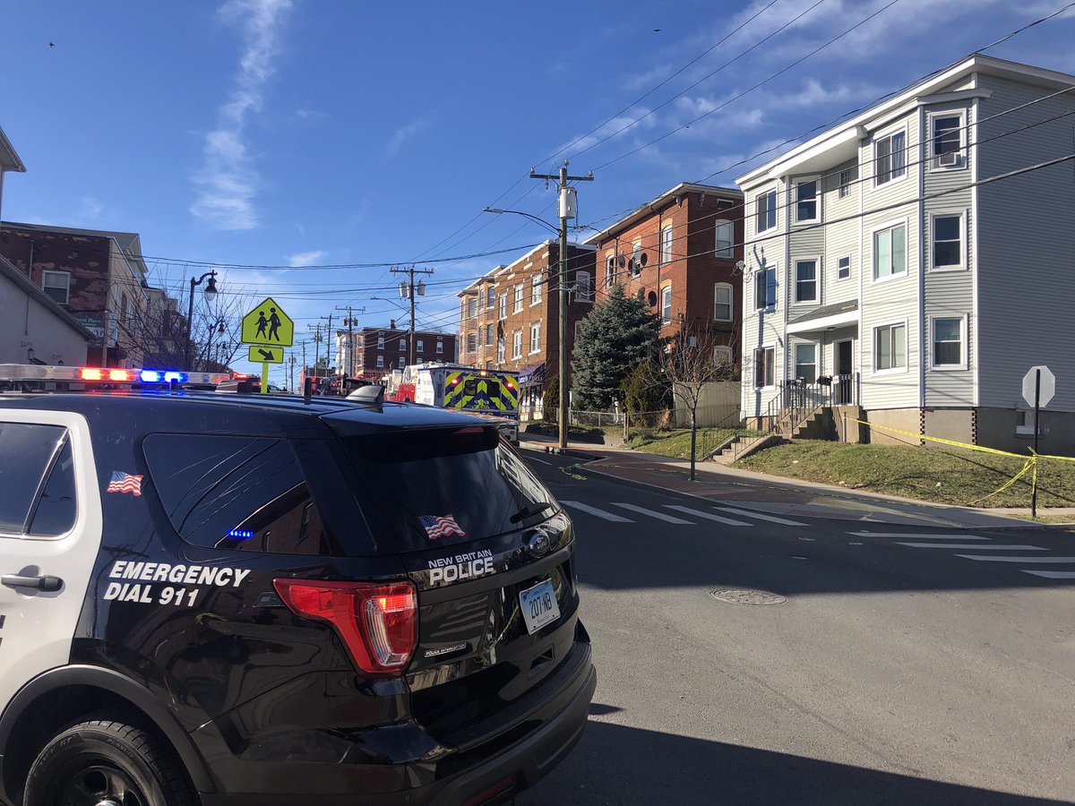 New Britain Fire responding to a third  floor apartment fire on Broad st. According to the Chief 