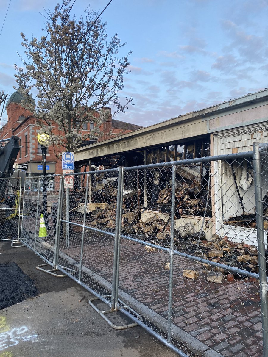 Tragic scene in Seymour, 4 local businesses destroyed in a fire yesterday on Main and Bank streets. At least one other business is currently displaced along with 13 residents in neighboring apartments. Fire officials say the fire first started in an antique shop