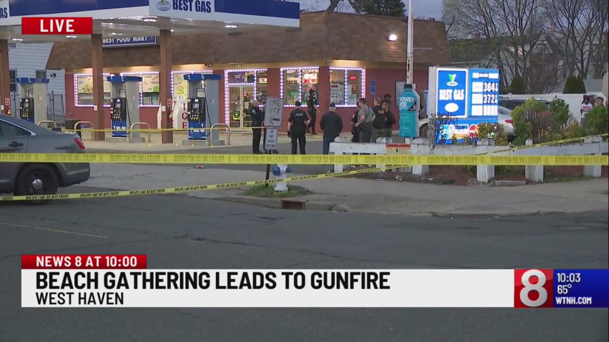 West Haven Beach gathering ends with gunfire at gas station, police investigate
