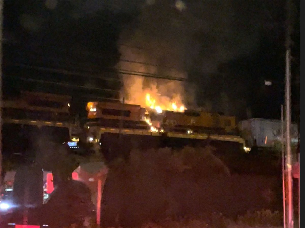 Metro North's New Haven line has resumed service after a freight train fire Tuesday night in Stamford