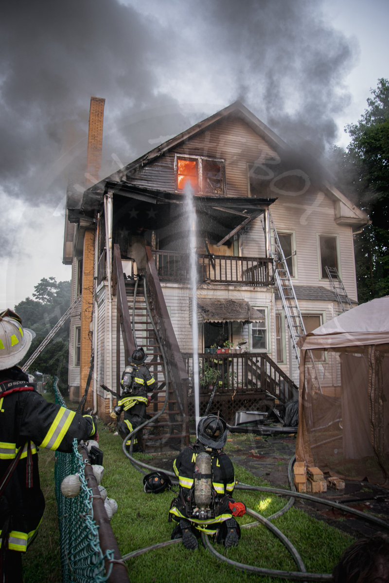 New Haven CT 3rd Alarm on Dixwell Avenue.