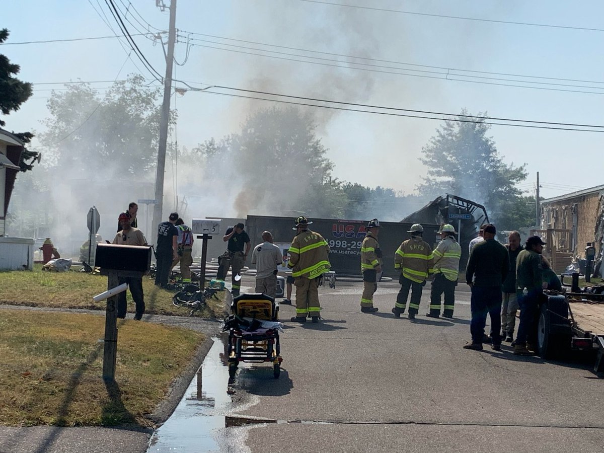 Firefighters responded to a mobile home fire Monday morning in East Hartford