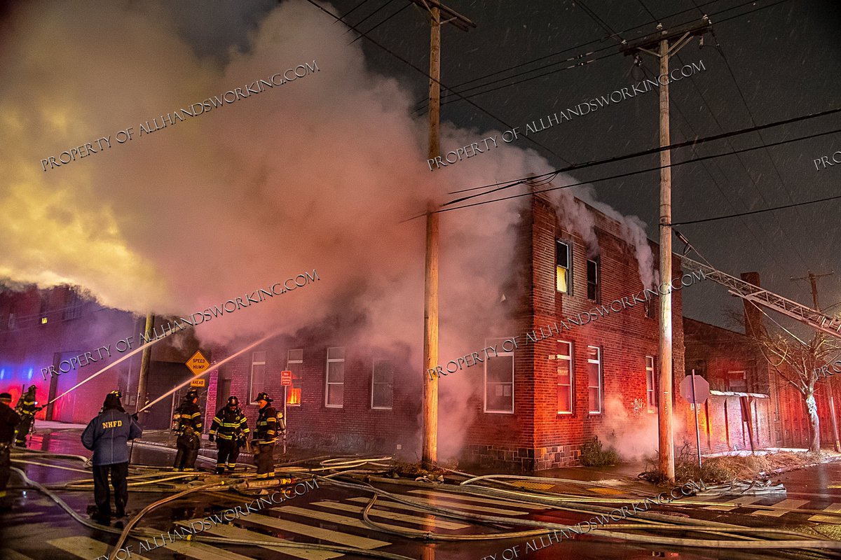 Two alarm, commercial building fire in New Haven, CT. 
