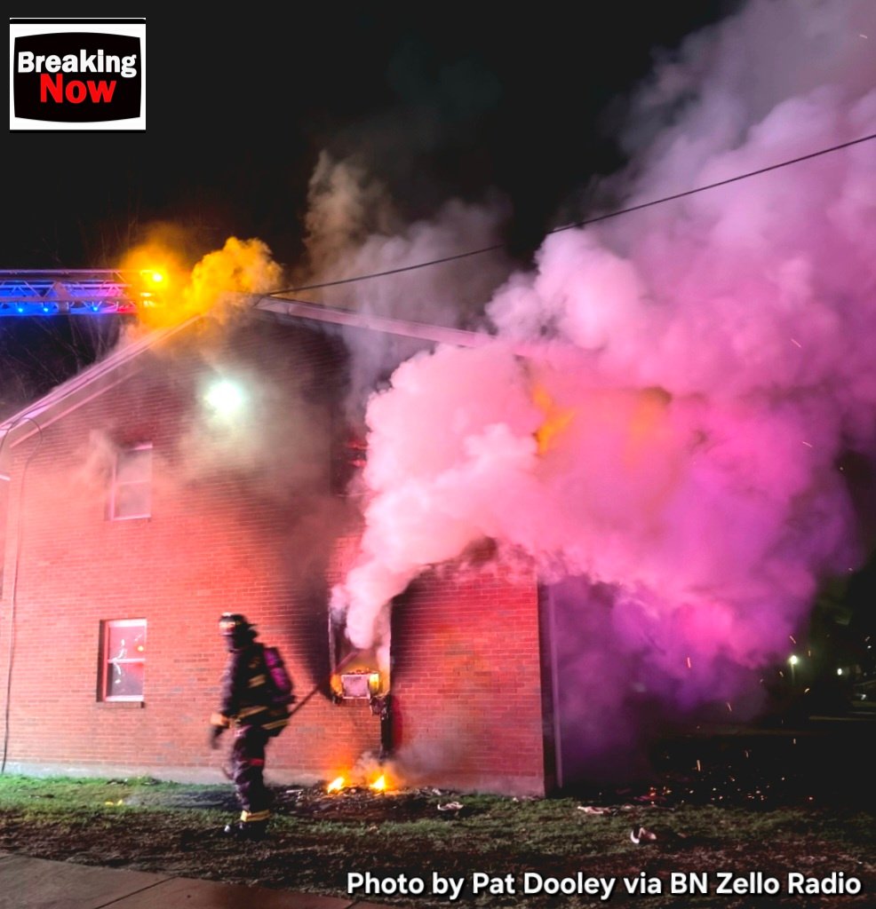 2nd Alarm Manchester 42 Bluefield Drive Fire showing a 2story brick apt building - 1 victim removed with CPR in progress