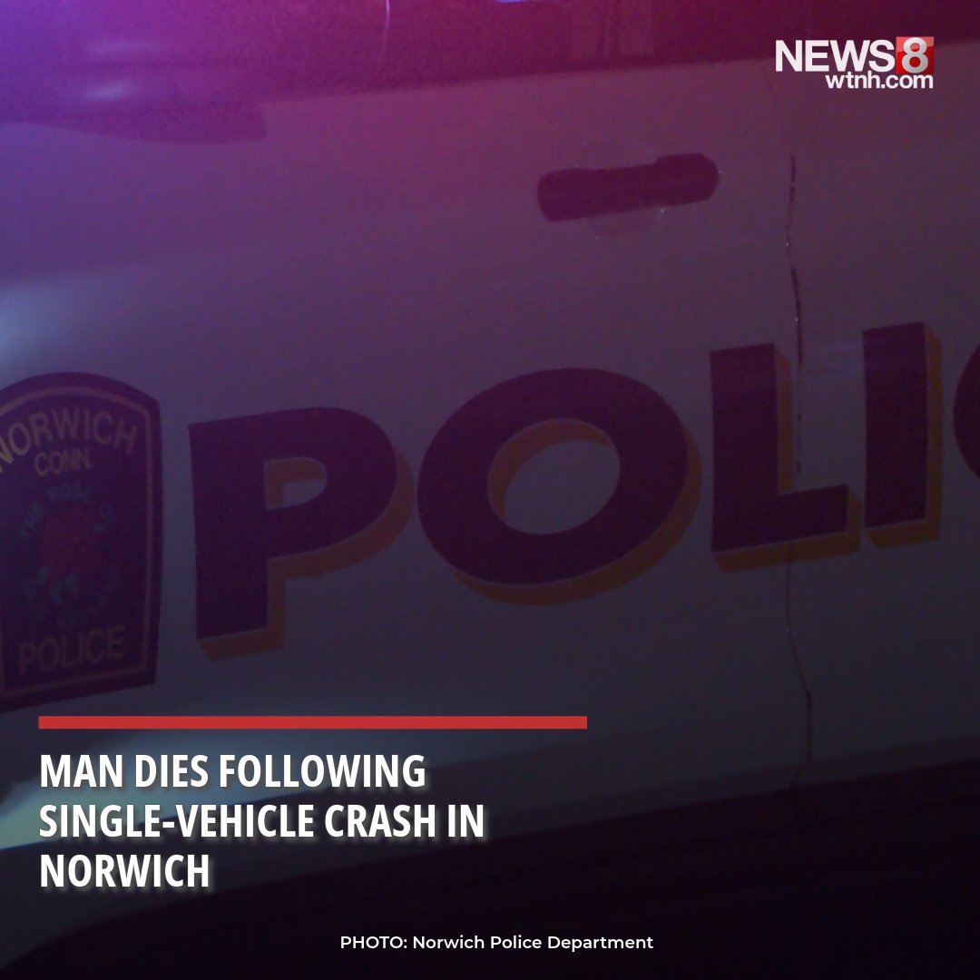 A man has died following a crash near the River View Lane Condominium Complex in Norwich Saturday morning